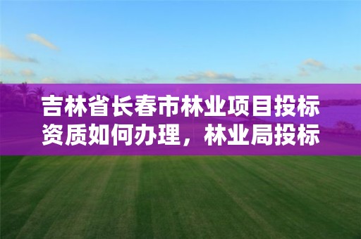 吉林省长春市林业项目投标资质如何办理，林业局投标工程哪里决定中标