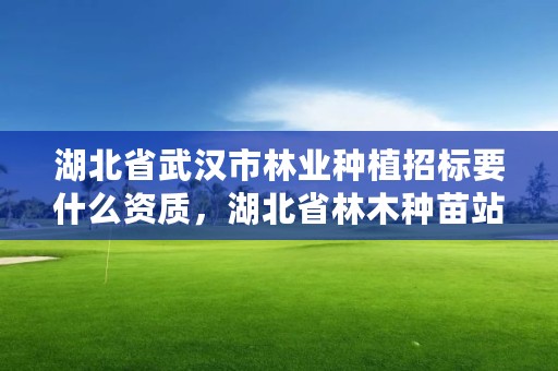 湖北省武汉市林业种植招标要什么资质，湖北省林木种苗站