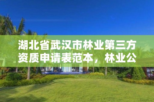 湖北省武汉市林业第三方资质申请表范本，林业公司资质