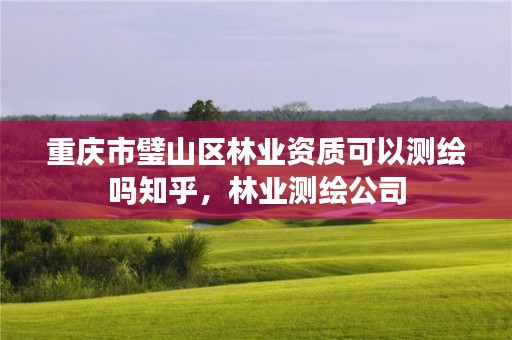 重庆市璧山区林业资质可以测绘吗知乎，林业测绘公司