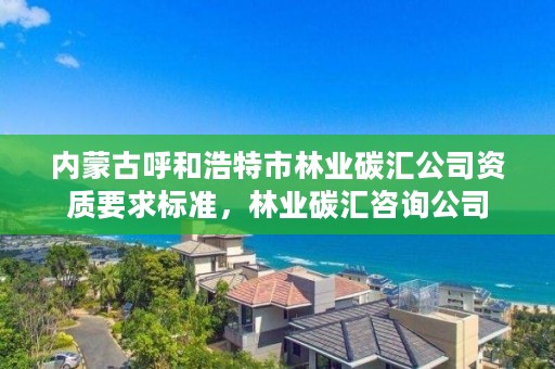 内蒙古呼和浩特市林业碳汇公司资质要求标准，林业碳汇咨询公司