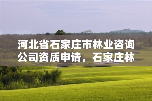 河北省石家庄市林业咨询公司资质申请，石家庄林业厅