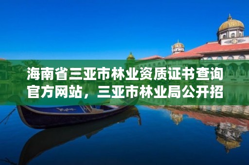 海南省三亚市林业资质证书查询官方网站，三亚市林业局公开招聘