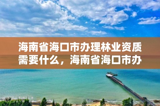 海南省海口市办理林业资质需要什么，海南省海口市办理林业资质需要什么资料