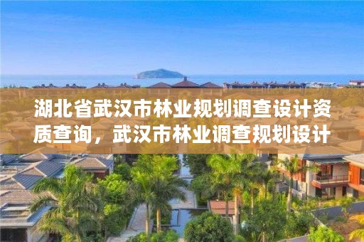 湖北省武汉市林业规划调查设计资质查询，武汉市林业调查规划设计有限公司