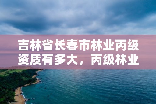 吉林省长春市林业丙级资质有多大，丙级林业规划设计资质