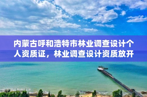 内蒙古呼和浩特市林业调查设计个人资质证，林业调查设计资质放开