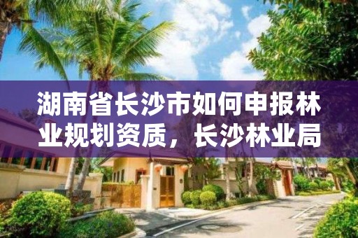 湖南省长沙市如何申报林业规划资质，长沙林业局在哪里