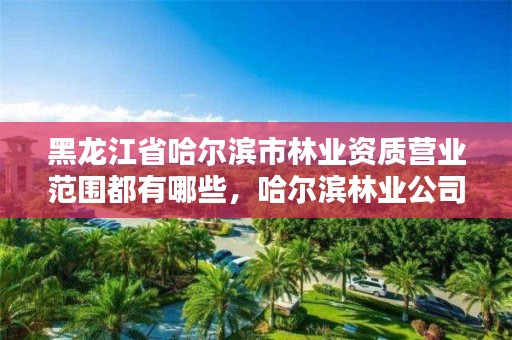 黑龙江省哈尔滨市林业资质营业范围都有哪些，哈尔滨林业公司