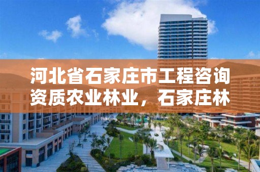 河北省石家庄市工程咨询资质农业林业，石家庄林业局招聘