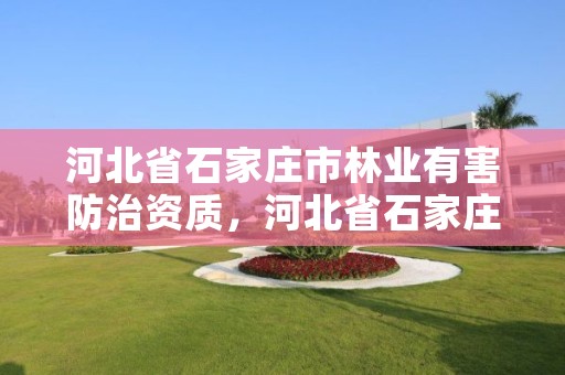 河北省石家庄市林业有害防治资质，河北省石家庄市林业有害防治资质公示