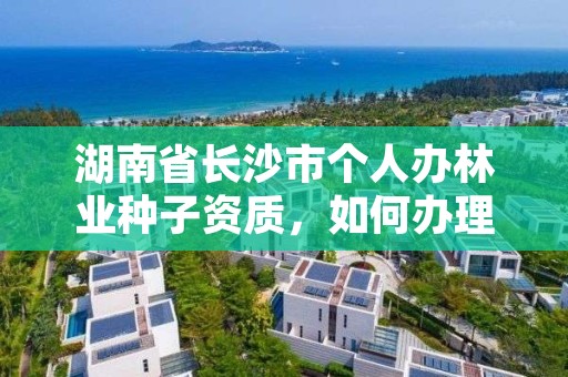 湖南省长沙市个人办林业种子资质，如何办理林业种子许可证