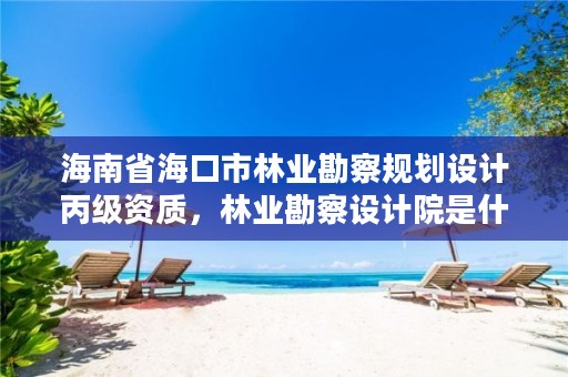 海南省海口市林业勘察规划设计丙级资质，林业勘察设计院是什么单位