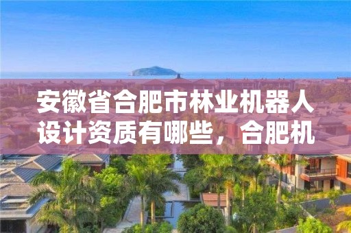 安徽省合肥市林业机器人设计资质有哪些，合肥机器人产业