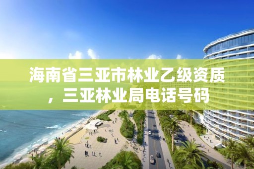 海南省三亚市林业乙级资质，三亚林业局电话号码