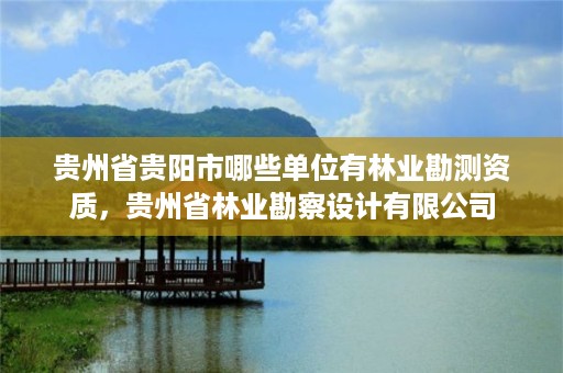 贵州省贵阳市哪些单位有林业勘测资质，贵州省林业勘察设计有限公司