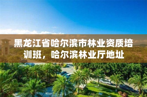 黑龙江省哈尔滨市林业资质培训班，哈尔滨林业厅地址