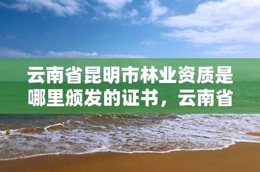 云南省昆明市林业资质是哪里颁发的证书，云南省林业运输总公司昆明分公司