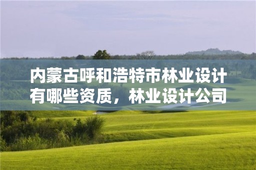 内蒙古呼和浩特市林业设计有哪些资质，林业设计公司资质怎么办