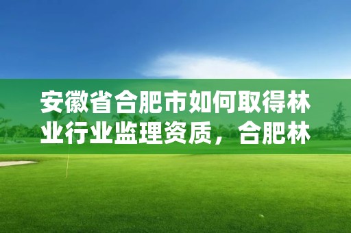 安徽省合肥市如何取得林业行业监理资质，合肥林业厅