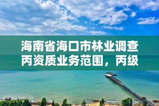 海南省海口市林业调查丙资质业务范围，丙级林业调查资质经营范围