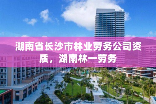 湖南省长沙市林业劳务公司资质，湖南林一劳务