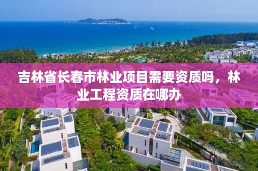 吉林省长春市林业项目需要资质吗，林业工程资质在哪办