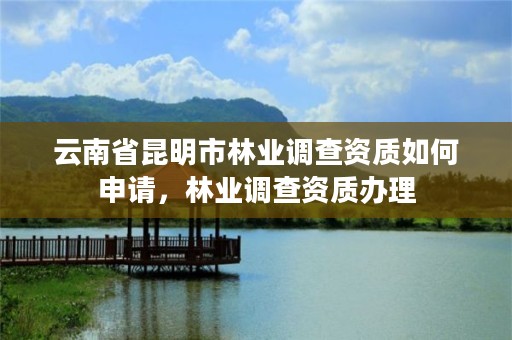 云南省昆明市林业调查资质如何申请，林业调查资质办理