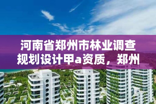 河南省郑州市林业调查规划设计甲a资质，郑州林业局招标