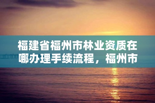 福建省福州市林业资质在哪办理手续流程，福州市林业勘察设计院