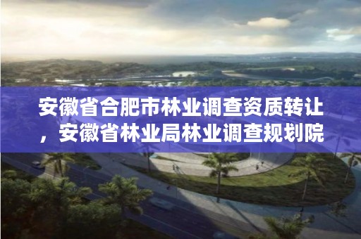 安徽省合肥市林业调查资质转让，安徽省林业局林业调查规划院