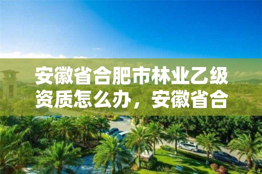 安徽省合肥市林业乙级资质怎么办，安徽省合肥市林业职业技术学校