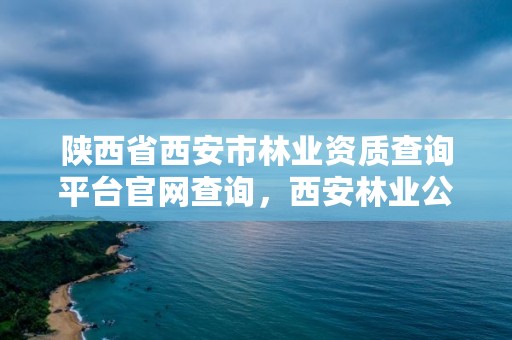 陕西省西安市林业资质查询平台官网查询，西安林业公司