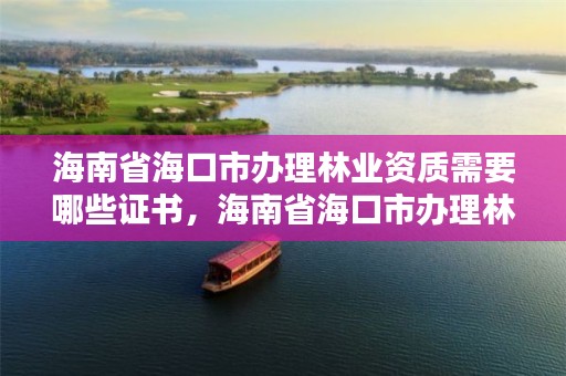 海南省海口市办理林业资质需要哪些证书，海南省海口市办理林业资质需要哪些证书和材料