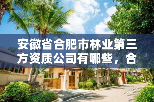 安徽省合肥市林业第三方资质公司有哪些，合肥林业厅