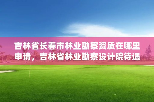 吉林省长春市林业勘察资质在哪里申请，吉林省林业勘察设计院待遇