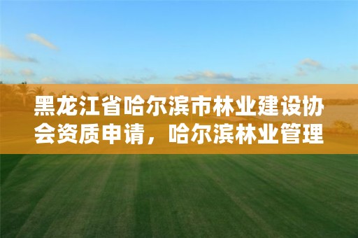 黑龙江省哈尔滨市林业建设协会资质申请，哈尔滨林业管理局