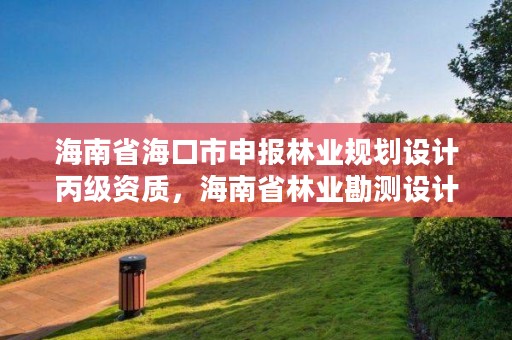 海南省海口市申报林业规划设计丙级资质，海南省林业勘测设计院