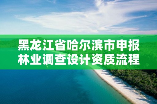 黑龙江省哈尔滨市申报林业调查设计资质流程，林业调查规划设计资质申报