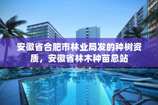 安徽省合肥市林业局发的种树资质，安徽省林木种苗总站