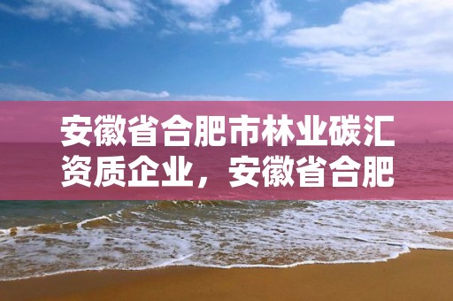 安徽省合肥市林业碳汇资质企业，安徽省合肥市林业碳汇资质企业名单公示