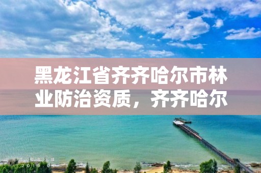 黑龙江省齐齐哈尔市林业防治资质，齐齐哈尔市林业机械厂