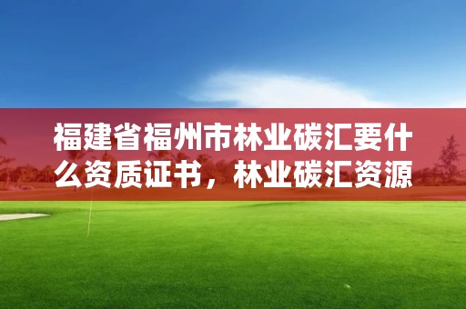 福建省福州市林业碳汇要什么资质证书，林业碳汇资源项目开发的公司