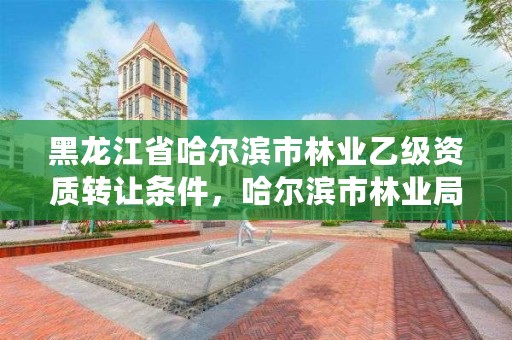 黑龙江省哈尔滨市林业乙级资质转让条件，哈尔滨市林业局直属林场