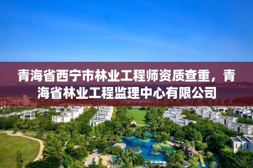 青海省西宁市林业工程师资质查重，青海省林业工程监理中心有限公司