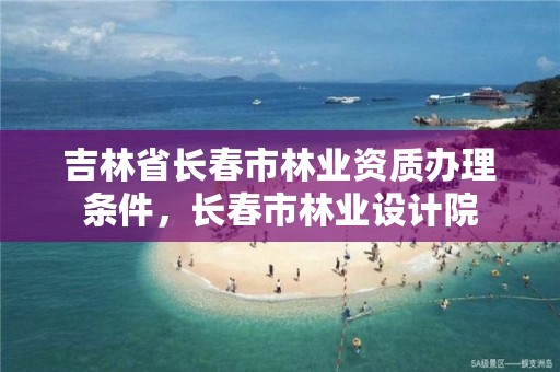 吉林省长春市林业资质办理条件，长春市林业设计院