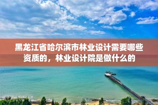 黑龙江省哈尔滨市林业设计需要哪些资质的，林业设计院是做什么的