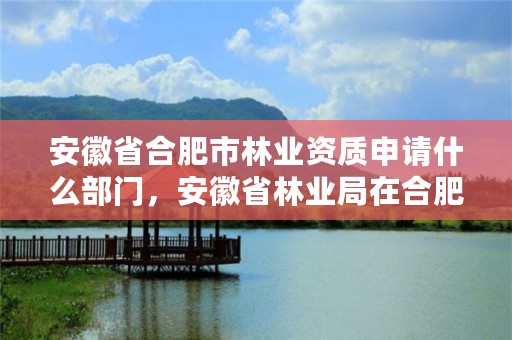 安徽省合肥市林业资质申请什么部门，安徽省林业局在合肥市哪个区