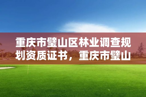 重庆市璧山区林业调查规划资质证书，重庆市璧山区林业调查规划资质证书在哪里办