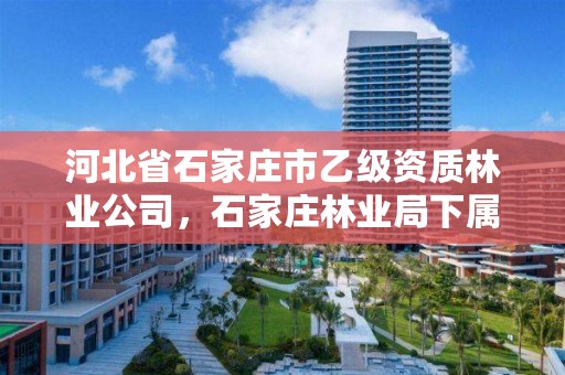 河北省石家庄市乙级资质林业公司，石家庄林业局下属单位